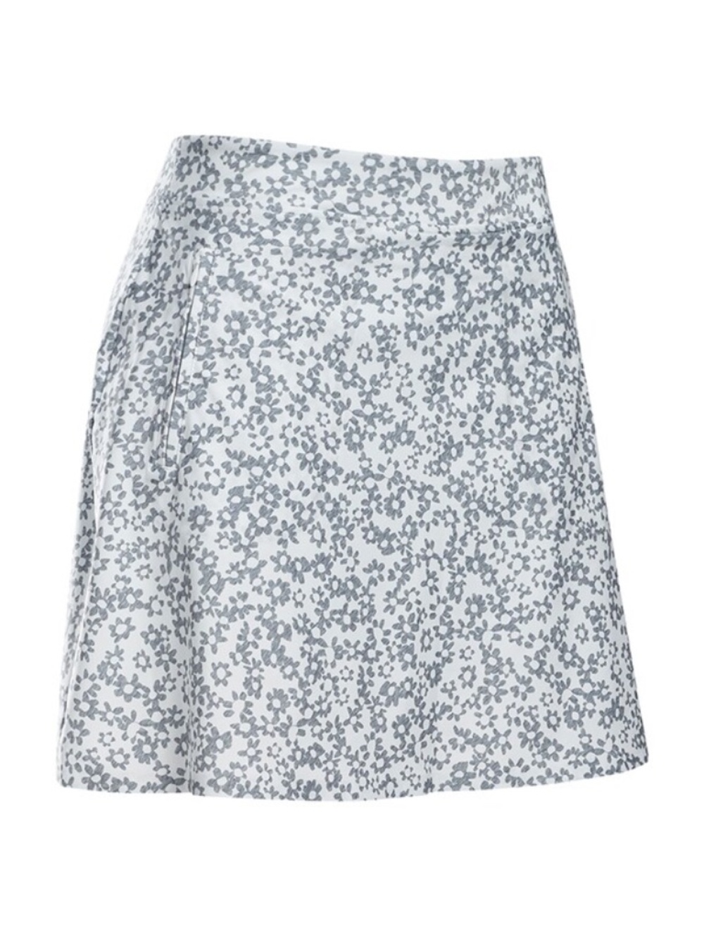 G/Fore Womens Floral Print A-Line Skort Snow Grey Golf GFore